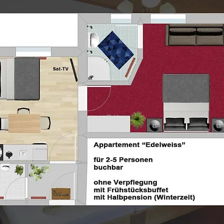 Konukevi Bergfrieden Leutasch/seefeld